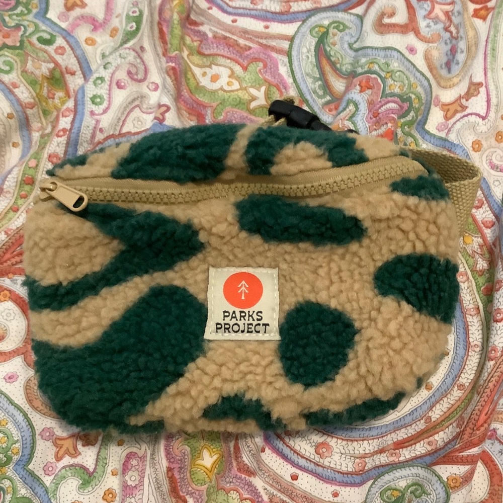 Parks Project Green and Tan Crossbody Bag